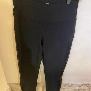 Black mesh side leggings (New-Sz S)